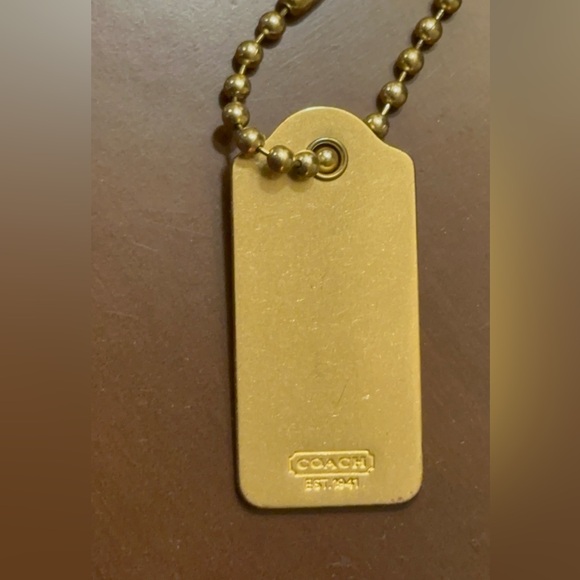 Coach Gold Metal Hangtag rare Y2K era Medium size - Picture 8 of 12